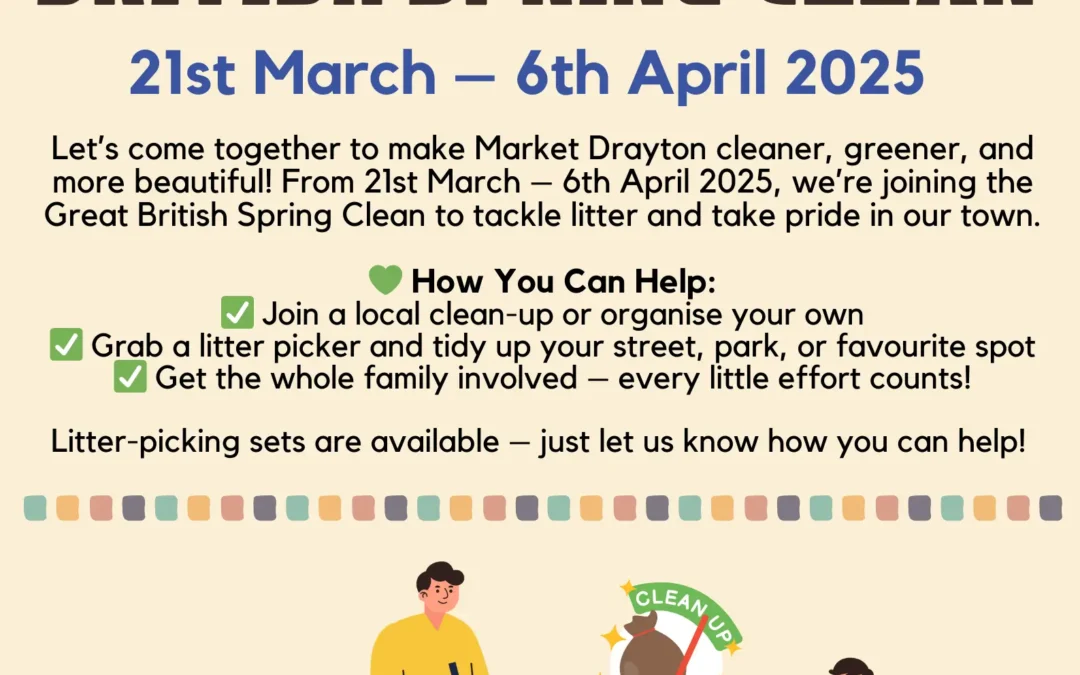 Join the Great British Spring Clean in Market Drayton!