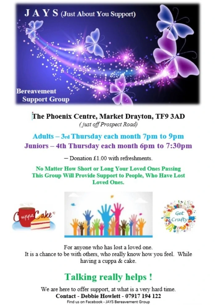 JAYS (Just About You Support)-Bereavement Support Group (Adults)