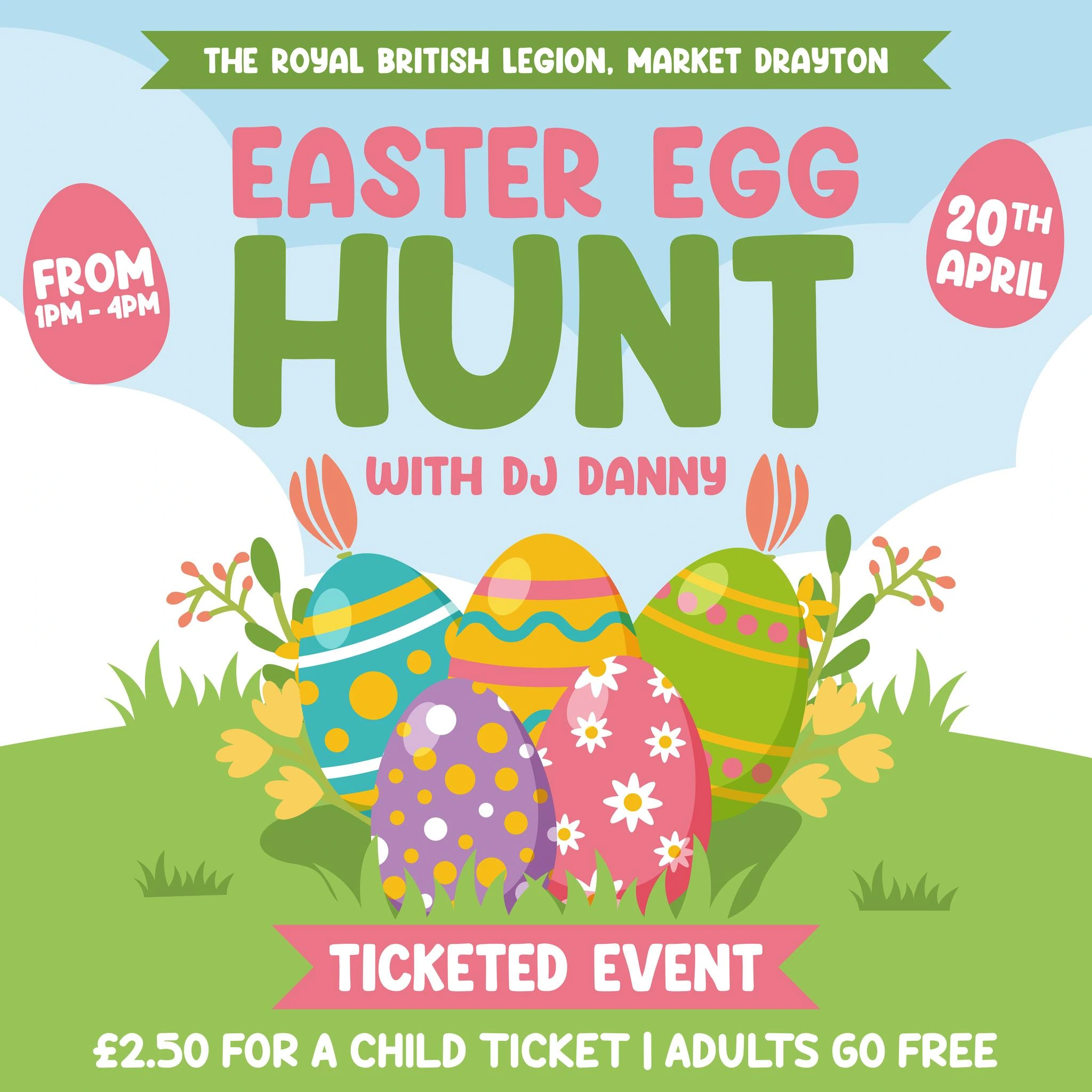 Royal British Legion Club Market Drayton Easter Egg Hunt