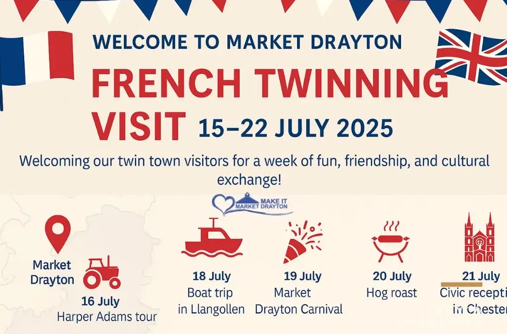 A Week of Friendship: French Visitors Explore Market Drayton and Beyond!