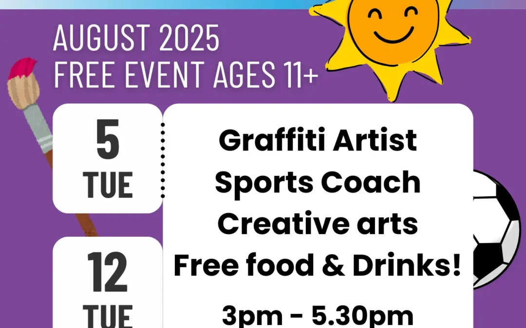 Free Summer Pop-Up Youth Sessions at The Zone – August Fun for Ages 11+
