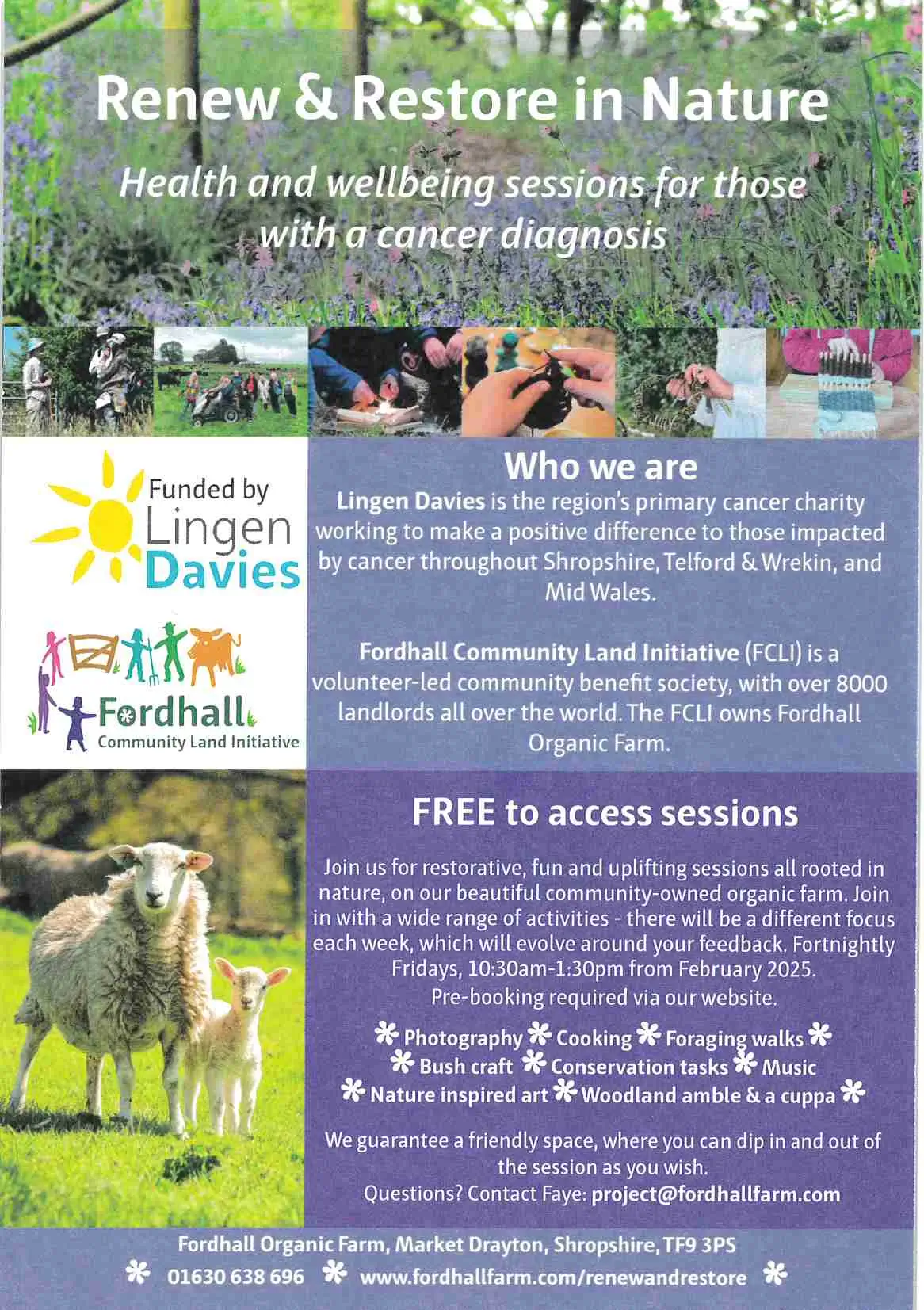 Renew & Restore in Nature – for those with a cancer diagnosis