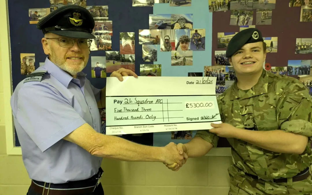 Market Drayton Cadet Raises £5,300 for Local Air Cadets