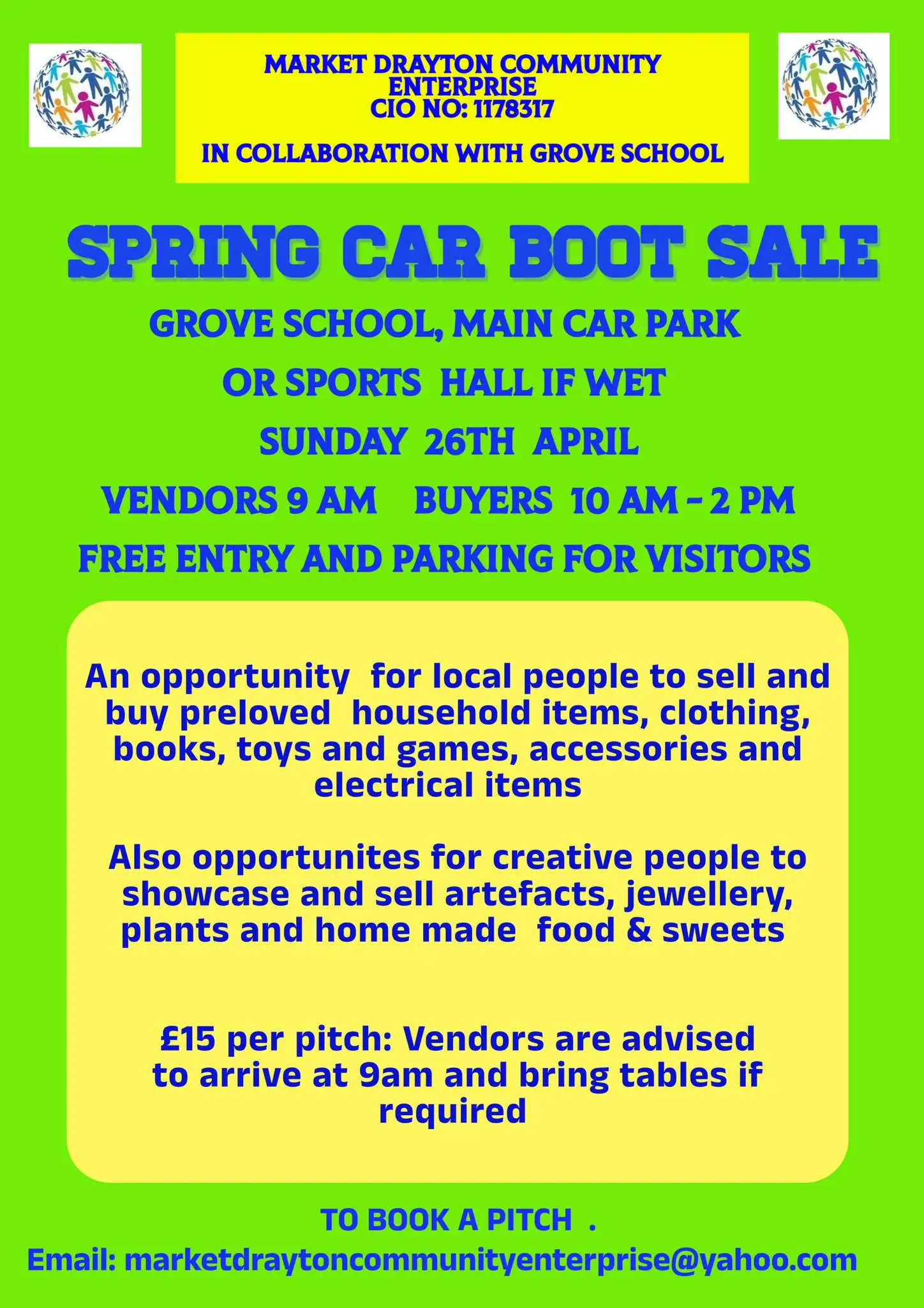 Spring Car Boot Sale - Make it Market Drayton