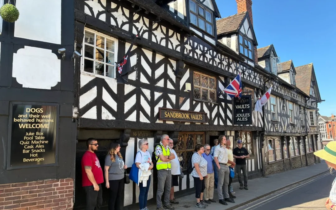 A Glorious Afternoon for Market Drayton’s First Historic Pub Walk