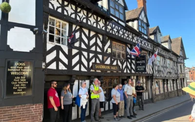 A Glorious Afternoon for Market Drayton’s First Historic Pub Walk