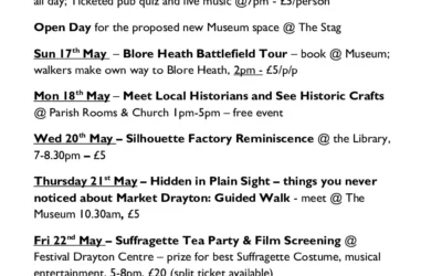 Step Back in Time: Celebrate Market Drayton’s History Week
