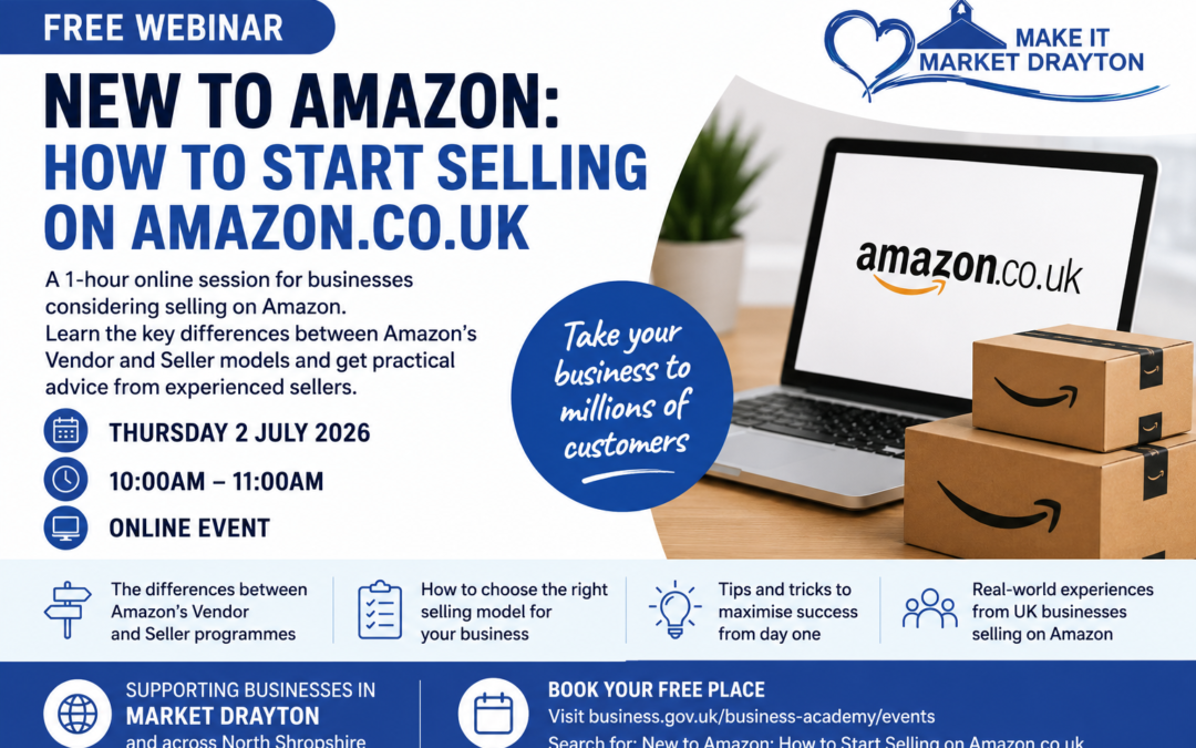 Market Drayton Businesses Invited to Learn How to Sell on Amazon