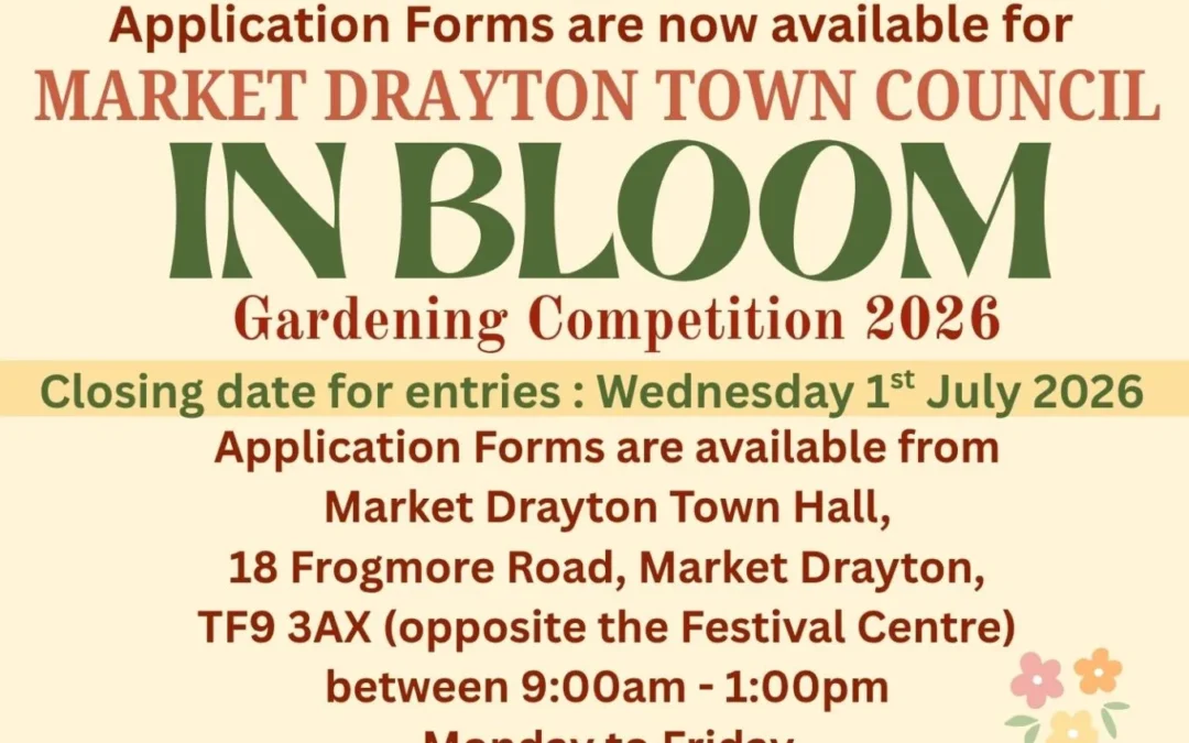 Market Drayton in Bloom Returns for 2026