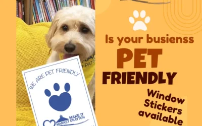 Are You Dog Friendly? Free Window Stickers Available for Market Drayton Businesses