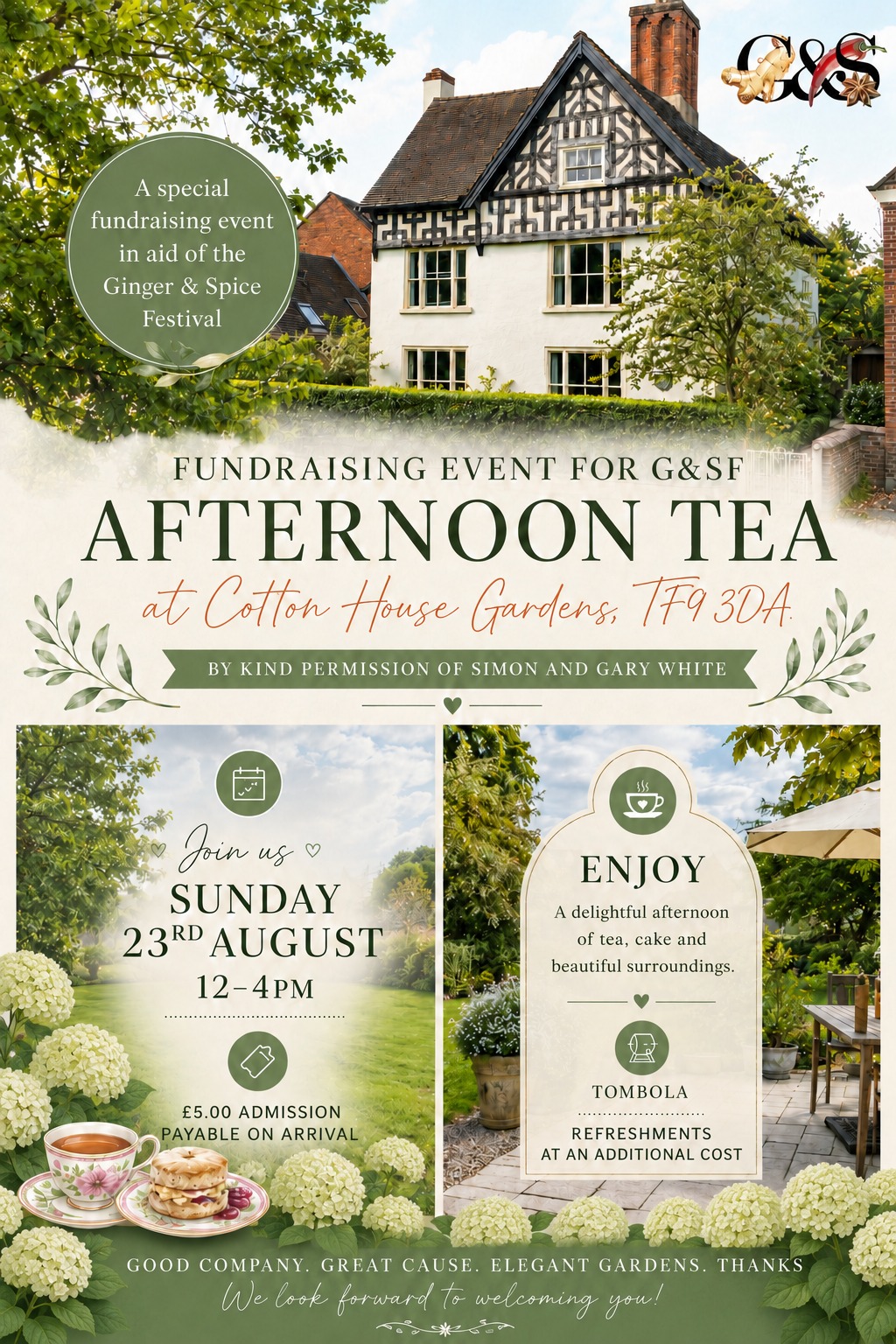 Fundraising Afternoon Tea at Cotton House Gardens