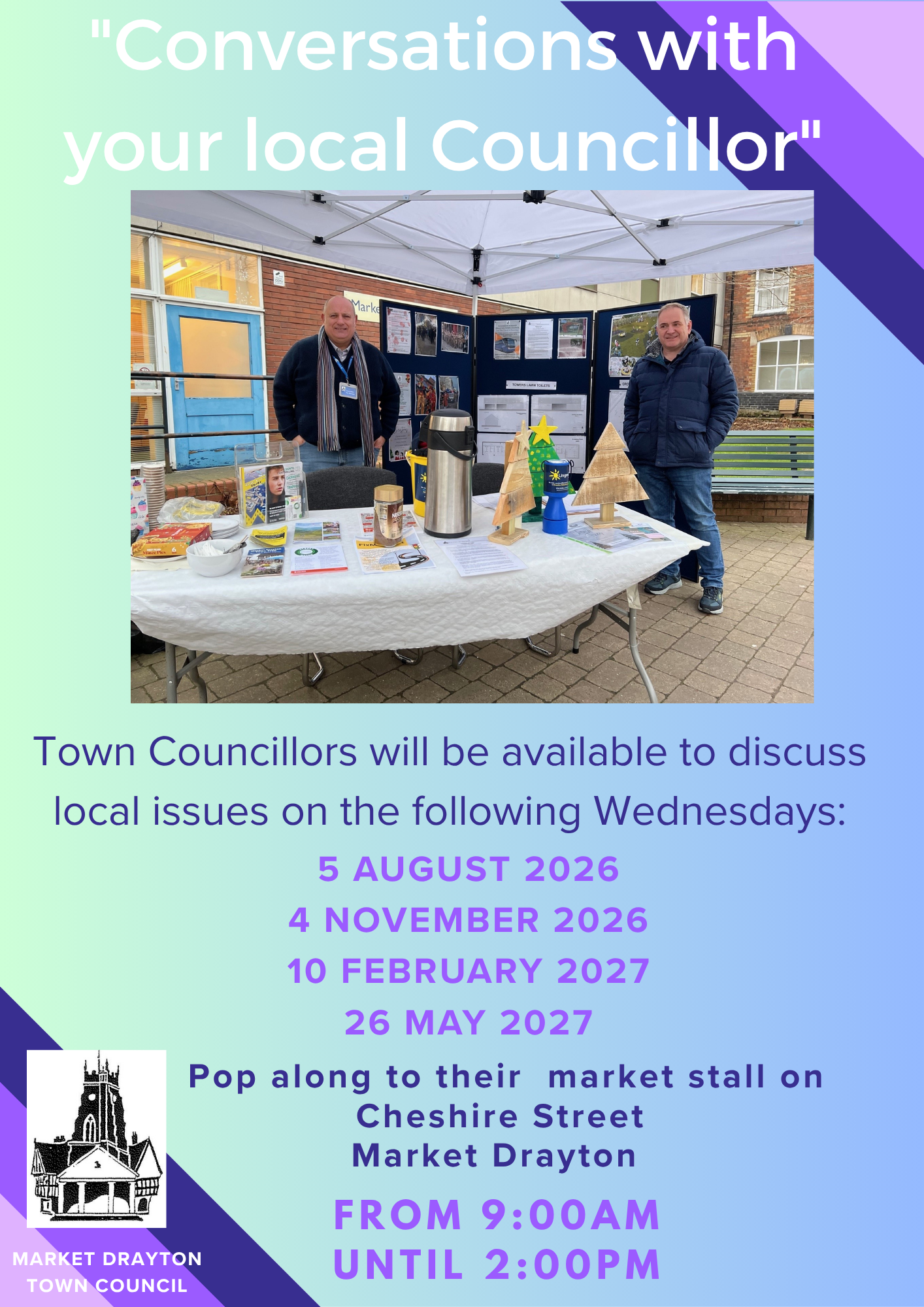 Wednesday Councillor Stalls