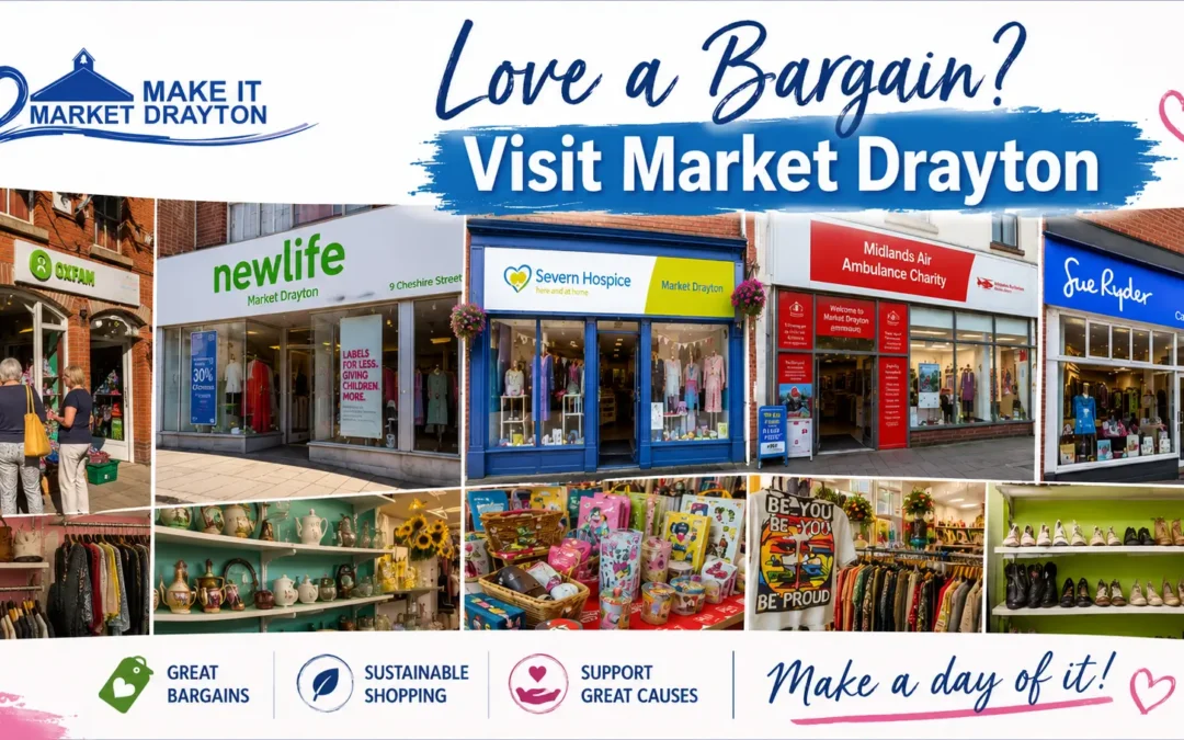 charity shops in market drayton