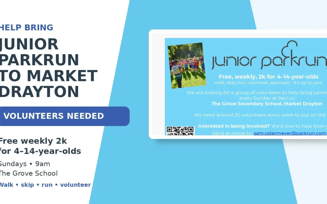 Could you help bring junior parkrun to Market Drayton?